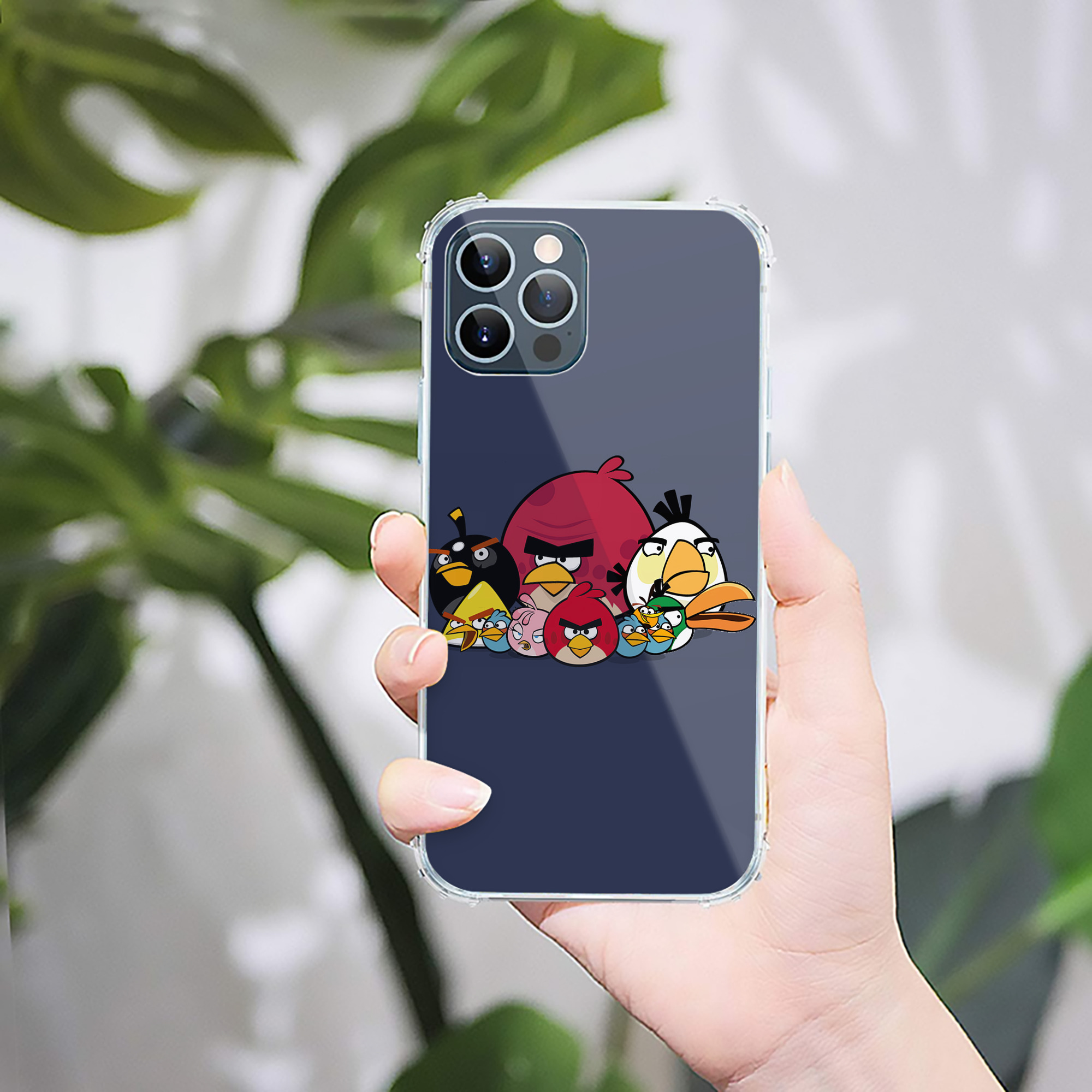 （画像用） Angry Birds アングリーバード 【iPhone 12シリーズ対応】透明スマホケース（クリアソフトケース）